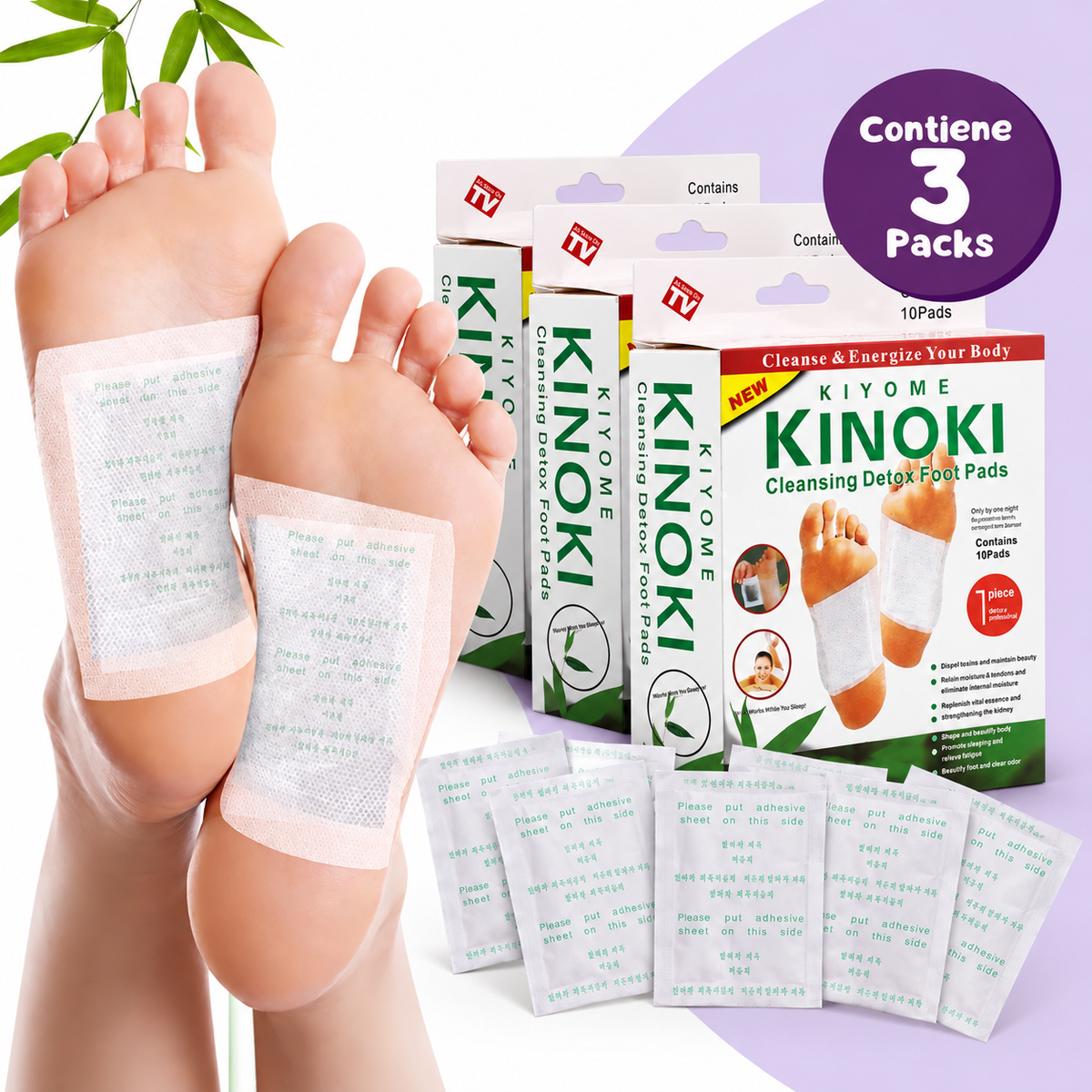 Kinoki Parches Desintoxicantes – Cuidado Natural e Inspirado en Corea (10 Unidades)
