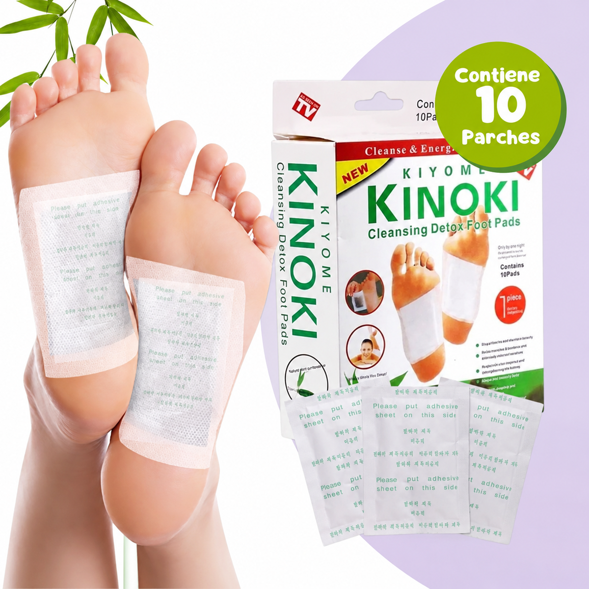 Kinoki Parches Desintoxicantes – Cuidado Natural e Inspirado en Corea (10 Unidades)