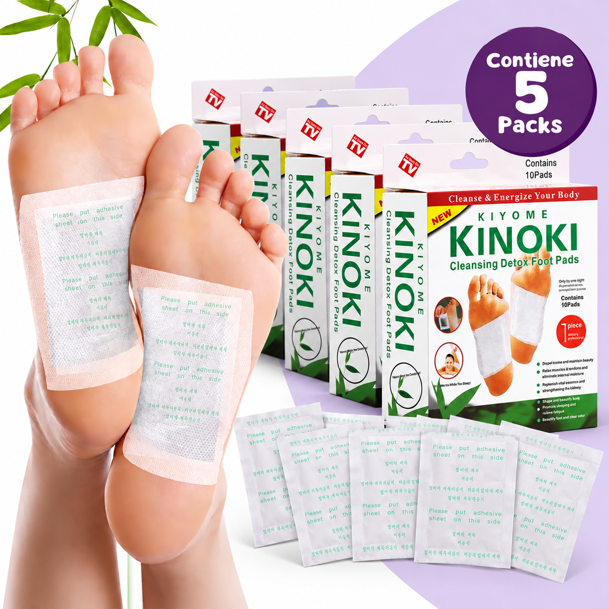 Kinoki Parches Desintoxicantes – Cuidado Natural e Inspirado en Corea (10 Unidades)
